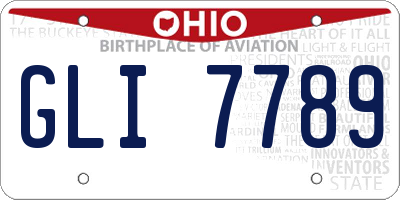 OH license plate GLI7789