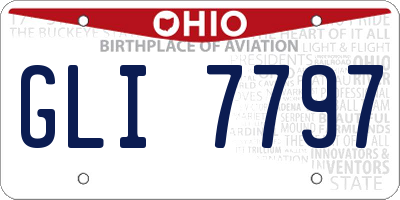 OH license plate GLI7797