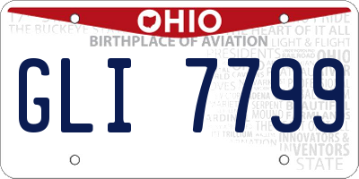 OH license plate GLI7799
