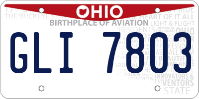 OH license plate GLI7803