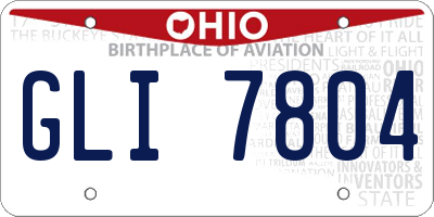 OH license plate GLI7804
