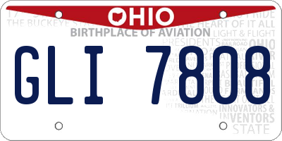 OH license plate GLI7808