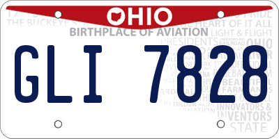 OH license plate GLI7828