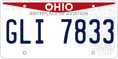 OH license plate GLI7833
