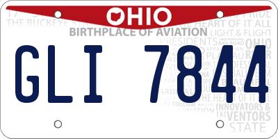 OH license plate GLI7844