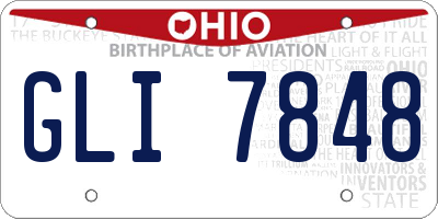 OH license plate GLI7848