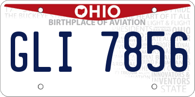 OH license plate GLI7856