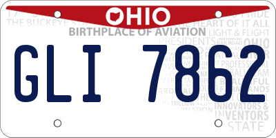 OH license plate GLI7862
