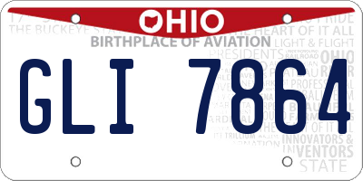 OH license plate GLI7864