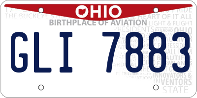 OH license plate GLI7883