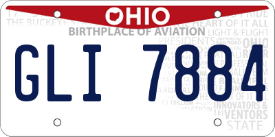 OH license plate GLI7884