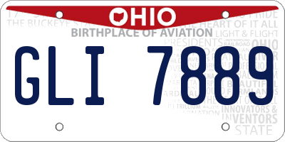 OH license plate GLI7889