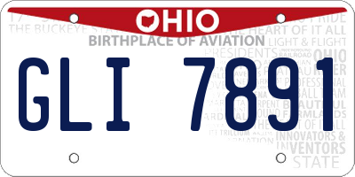 OH license plate GLI7891