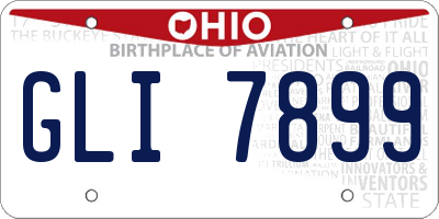 OH license plate GLI7899