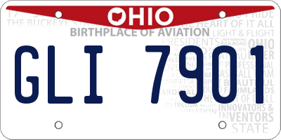 OH license plate GLI7901