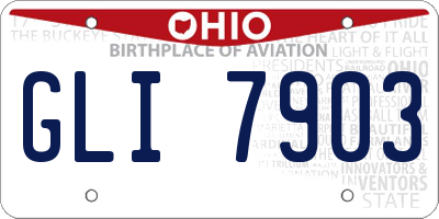 OH license plate GLI7903