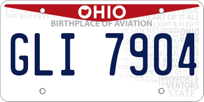 OH license plate GLI7904