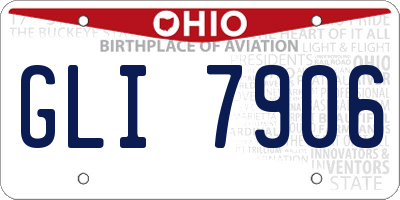 OH license plate GLI7906