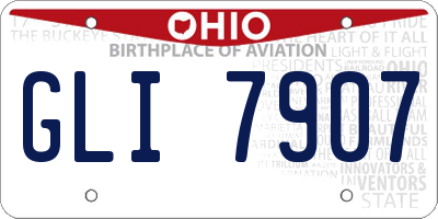 OH license plate GLI7907