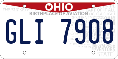 OH license plate GLI7908