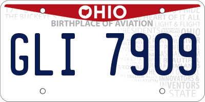 OH license plate GLI7909