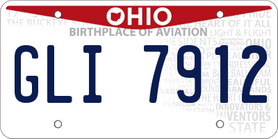 OH license plate GLI7912