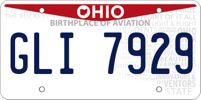 OH license plate GLI7929