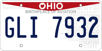 OH license plate GLI7932
