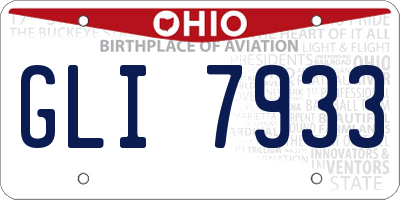 OH license plate GLI7933