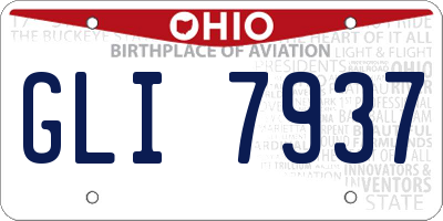 OH license plate GLI7937