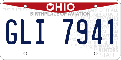 OH license plate GLI7941