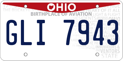 OH license plate GLI7943