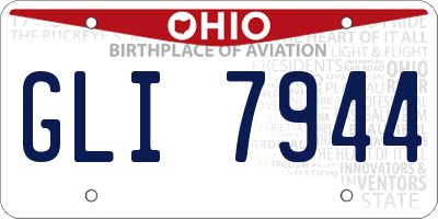 OH license plate GLI7944