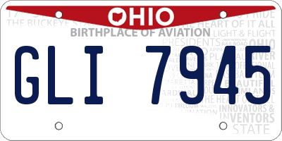 OH license plate GLI7945