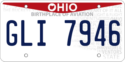 OH license plate GLI7946