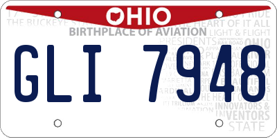 OH license plate GLI7948