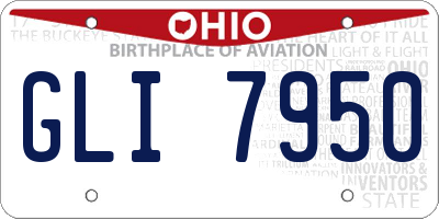 OH license plate GLI7950