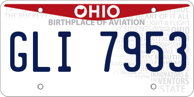 OH license plate GLI7953