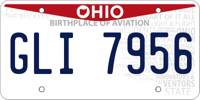 OH license plate GLI7956