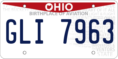 OH license plate GLI7963