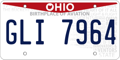 OH license plate GLI7964