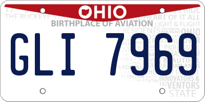 OH license plate GLI7969