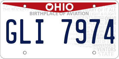 OH license plate GLI7974