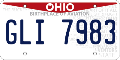 OH license plate GLI7983