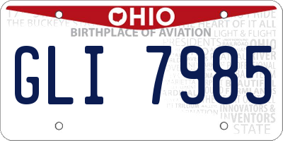 OH license plate GLI7985