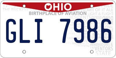 OH license plate GLI7986