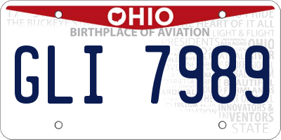 OH license plate GLI7989