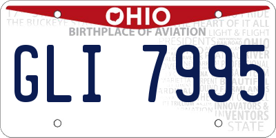 OH license plate GLI7995