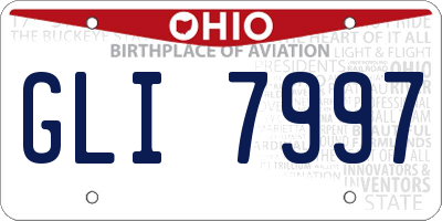 OH license plate GLI7997