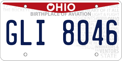 OH license plate GLI8046